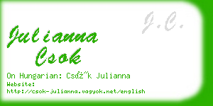 julianna csok business card